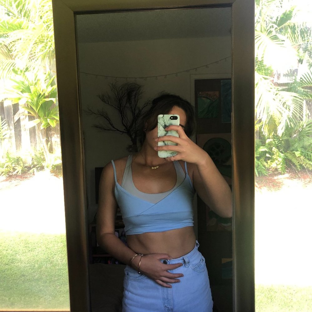 PLT Baby Blue Cropped Cami